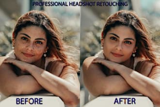 professional headshot retouching service