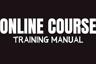 do online course content, training manual