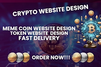create crypto token website, meme or coin website web3 or game website