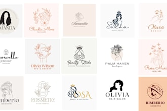 design health beauty spa yoga fashion wellness massage logo