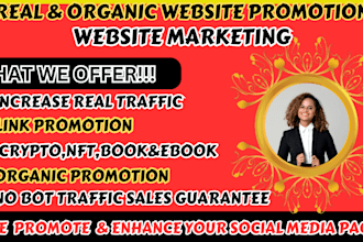 promote and grow your website organically for more traffic and sales in 6hrs