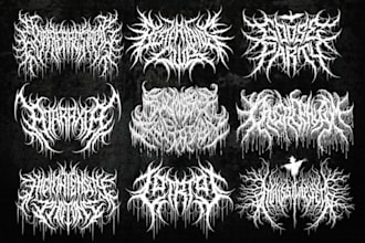 draw a metal band logo