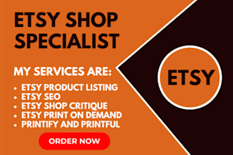 do set up etsy shop or store etsy listing with seo keywords