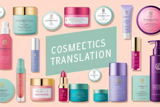 provide professional translations for the cosmetic industry