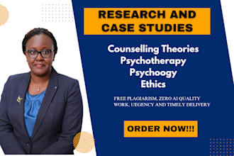 write unique content on psychology, counselling theories, and ethics