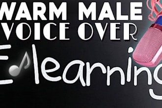 record american male elearning or corporate voice over