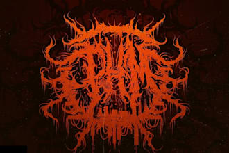 make awesome death metal, heavy metal, black metal font logo