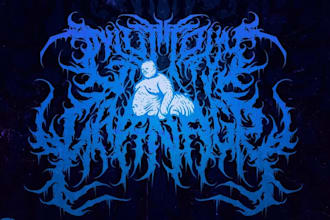design death metal, black metal and heavy metal logo for your band