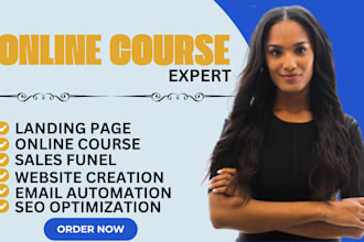 online course website, sales page, kajabi website, podia, thinkific website