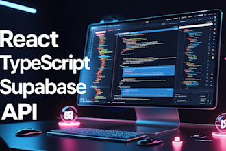 develop complex websites with react, typescript, supabase or API