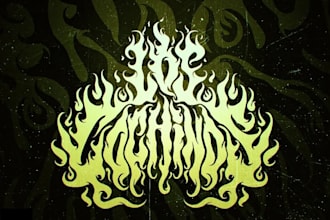 design you a brutal death metal, slamming, deathcore logo