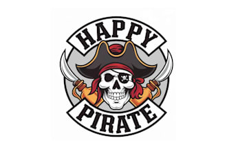 design high quality pirate logo with express delivery