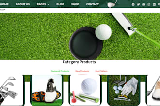 design golf shopify store golf accessories equipments store golf apparel website
