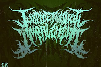 design a brutal metal band logo