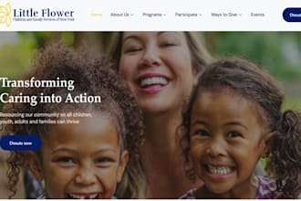 design a nonprofit website, charity website, 501c3 website, donation website