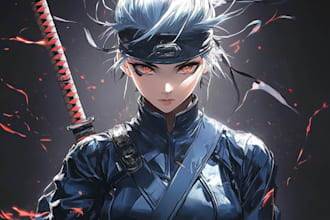 do anime and manga character art illustration