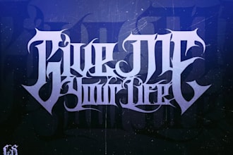 design a chaotic black metal logo
