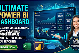 create interactive dynamic power bi dashboard and solutions