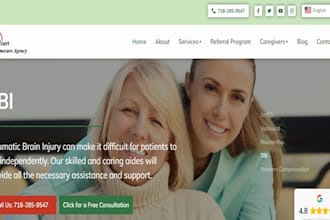 design home care website, healthcare staffing, agency, recruitment website