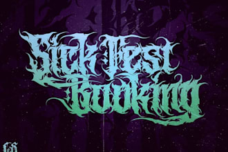draw a filthy blackened thrash logo