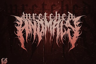 draw an extreme ,brutal or death metal logo