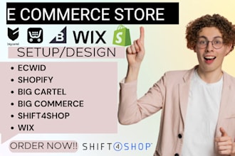 build big cartel shopify store redesign shift4shop big commerce e commerce store