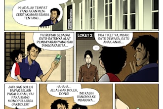 make a comic page and illustration based on your story