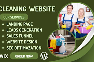 build a cleaning business website, office cleaning, house, booking koala website