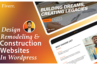 design remodeling website, construction website in wordpress
