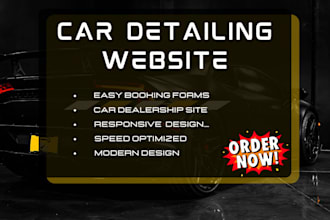 build car detailing website, car dealer website, and truck repair website