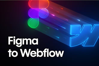 convert your figma design to webflow and set up a custom cms