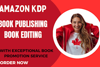 edit, format, publish and promote your book on amazon kdp, kindle kdp publishing