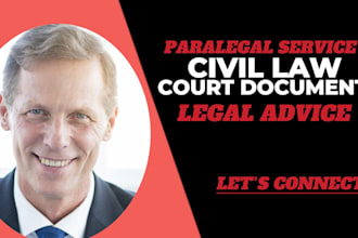 be your lawyer and paralegal in family and civil cases