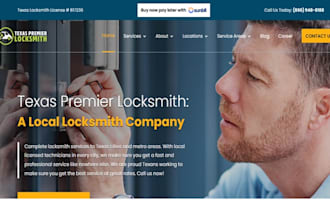 create a premium locksmith website, locksmith landing page for you