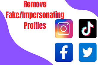 remove fake impersonating profiles accounts from facebook instagram tiktok and x