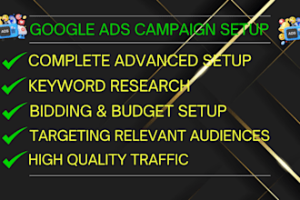 create, setup and manage google ads adwords ppc campaigns