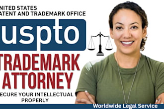 be US licensed trademark registration attorney for your uspto, office action