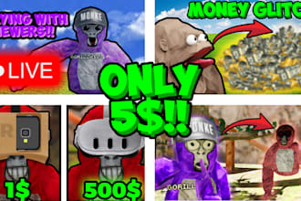 make a unique 3d blender gorilla tag thumbnail