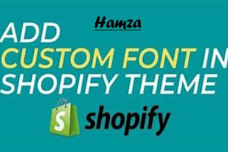 do installation of a custom font shopify store no app custom code shopify font