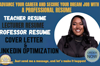 write professional teacher, professor, lecturer resume