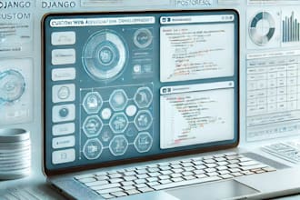 develop a custom web application using django and postgresql