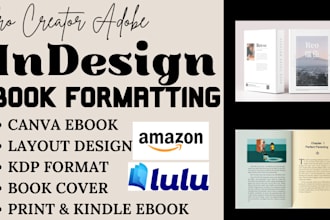 do book formatting, layout design, typesetting your novel using adobe indesign