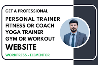 create a stunning fitness website for trainers, coaches, and gyms