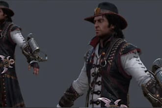 3d pbr character,3d vrm character,stylized character,bend rig control,animate 3d
