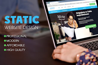 create a stunning static website design for your business or personal project