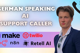 create a german speaking ai support caller
