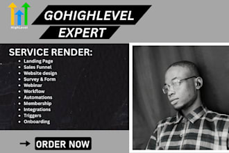 design gohighlevel landing page, sales funnel, gohighlevel sales funnel website