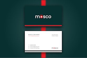 create a professional business card design and stationery
