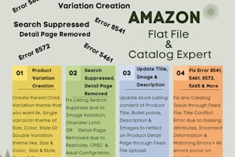 do amazon feed file, amazon brand name and upc change, fix amazon listing errors