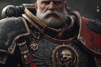 make a warhammer 40k character art